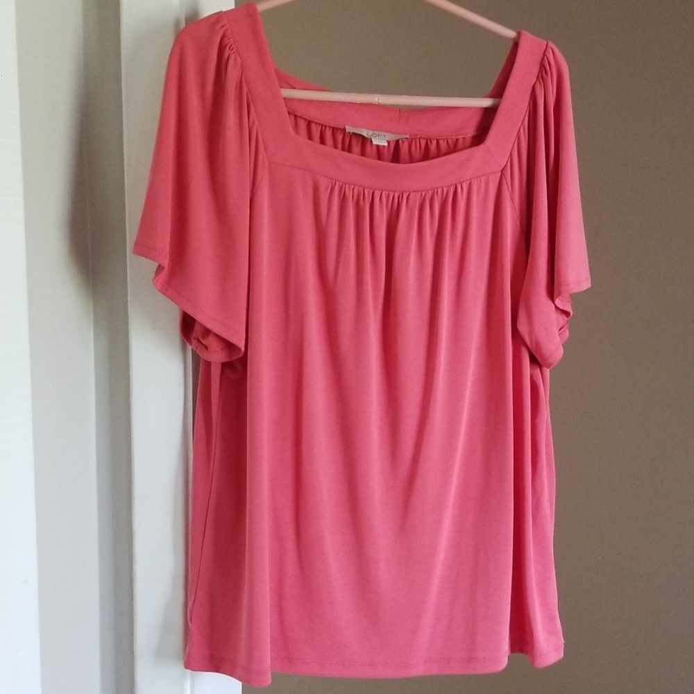 Loft Coral-salmon colored blouse